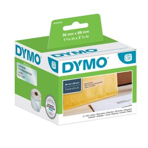 Rotolo 260 etichette LW 990130 - indirizzi estesi - plastica trasparente - 36 x 89 mm -Dymo - immagine 1