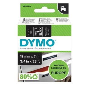Nastro D1 458110 - 19 mm x 7 mt - bianco/nero - Dymo - immagine 1