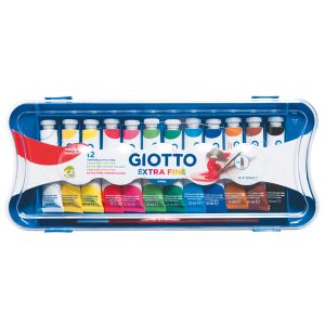 Tubi tempere - 12 ml - colori assortiti - Giotto - conf. 12 pezzi - immagine 1