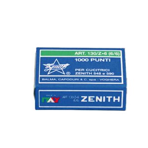 Punti 130/Z6 - 6/6 - acciaio zincato - metallo - Zenith - conf. 1000 punti - immagine 1