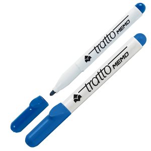 Pennarello Tratto Memo - a secco - per lavagne cancellabili - punta conica - tratto 2,5 mm - blu - Tratto - immagine 1
