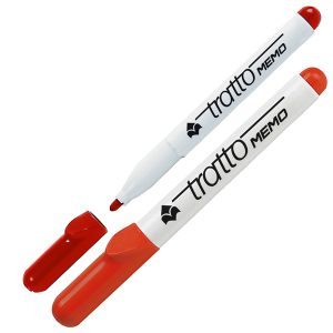 Pennarello Tratto Memo- a secco - per lavagne cancellabili - punta conica - tratto 2,5 mm - rosso - Tratto - immagine 1