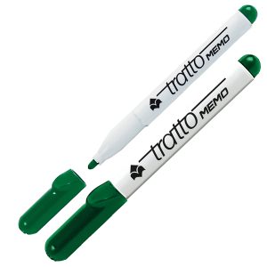 Pennarello Tratto Memo - a secco - per lavagne cancellabili - punta conica - tratto 2,5 mm - verde - Tratto - immagine 1