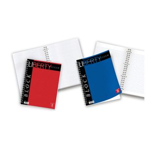 Blocco Liberty Block spirale - 5 mm - 220 x 290 mm - 70 gr - 80 fogli - Pigna - immagine 1