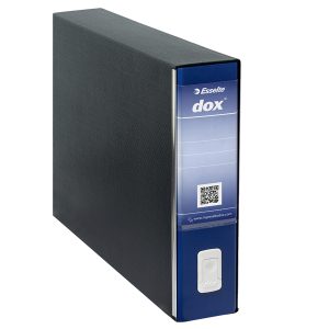 Registratore Dox 10 - dorso 8 cm - 46 x 31,5 cm - blu - Esselte Dox - immagine 1
