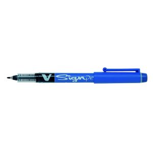 Pennarello V Signpen punta feltro - punta 2 mm - blu - Pilot - immagine 1