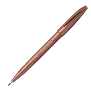 Pennarello Sign Pen S520 punta feltro - punta 2 mm - marrone - Pentel - immagine 1