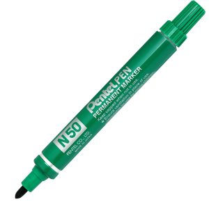 Marcatore permanente N50 - punta tonda - verde - Pentel - immagine 1