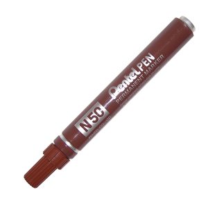 Marcatore permanente N50 - punta tonda - marrone - Pentel - immagine 1