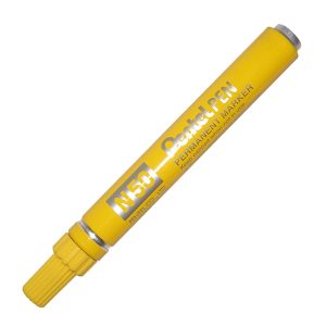 Marcatore permanente N50 - punta tonda - giallo - Pentel - immagine 1