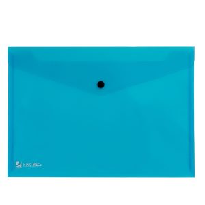 Busta con bottone Pull - 21x29,7 cm - azzurro - King Mec - immagine 1