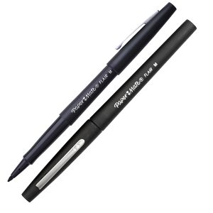 Pennarello Flair Nylon punta feltro - punta 1,10mm - nero - Papermate - immagine 1