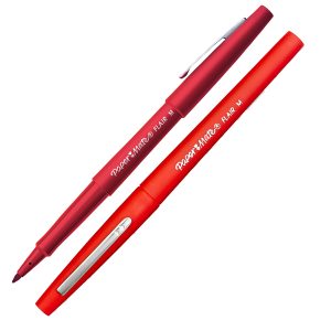 Pennarello Flair Nylon punta feltro - punta 1,10mm - rosso - Papermate - immagine 1