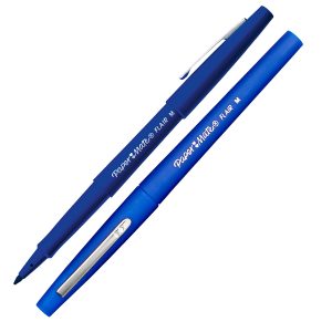 Pennarello Flair Nylon punta feltro - punta 1,10mm - blu - Papermate - immagine 1