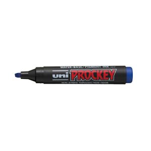 Marcatore Uni Prockey M126 - punta a scalpello da 1,00-5,70mm - blu - Uni Mitsubishi - immagine 1