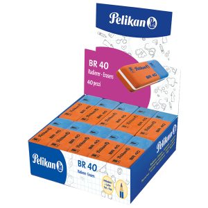 Gomma BR40 - blu e rossa - Pelikan - conf. 40 pezzi - immagine 1