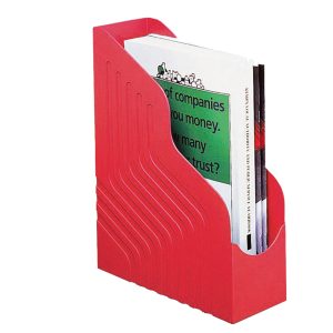 Portariviste Magazine Rack Jumbo - 25 x 32 cm - dorso 10 cm - rosso - Rexel - immagine 1