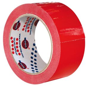 Nastro adesivo 350 - 5 cm x 66 m - PVC - rosso - Eurocel - immagine 1