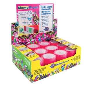 Ricarica nastro adesivo Memograph - 5 cm x 10 m - rosa - Eurocel - immagine 2