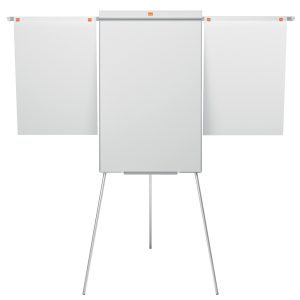 Lavagna portablocco Classic con cavalletto - 100 x 68,5 cm - bracci estensibili - bianco - Nobo - immagine 1
