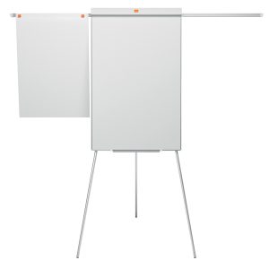 Lavagna portablocco Classic con cavalletto - 100 x 68,5 cm - bracci estensibili - bianco - Nobo - immagine 2