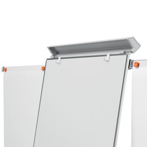 Lavagna portablocco Classic con ruote - 100 x 70 cm - bracci estensibili - bianco - Nobo - immagine 2