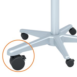 Lavagna portablocco Classic con ruote - 100 x 70 cm - bracci estensibili - bianco - Nobo - immagine 5