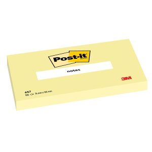 Blocco foglietti - 657 - 76 x 102 mm - giallo Canary - 100 fogli - Post-it - immagine 1