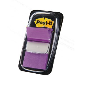 Segnapagina Post-it Index Medium - 680-8 - 25,4 x 43,2 mm - porpora - Post-it - conf. 50 pezzi - immagine 1