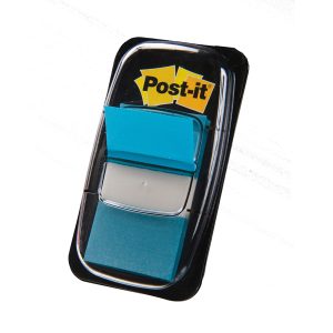 Segnapagina Post-it Index Medium - 680-23 - 25,4 x 43,2 mm - blu vivace - Post-it - conf. 50 pezzi - immagine 1