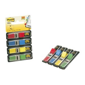 Segnapagina Post-it Index Mini - 683-4 - 12 x 43,2 mm - 4 colori classici - Post-it - conf. 140 pezzi - immagine 1