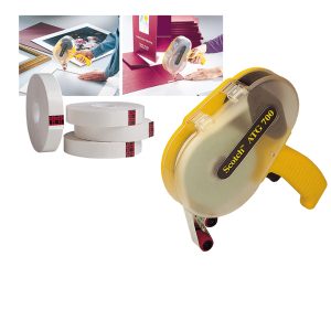 Dispenser per nastro biadesivo ATG 700 - impugnatura in plastica - trasparente - Scotch - immagine 1
