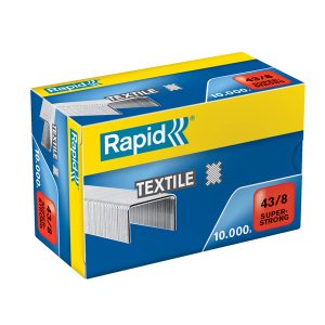 Punti Rapid Super Strong Textile - 43/8 - acciaio zincato - per tessuti - metallo - Rapid - conf. 10000 pezzi - immagine 1