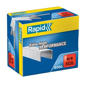 Punti Rapid Super Strong - alti spessori - 9/8 - acciaio zincato - metallo - Rapid - conf. 5000 pezzi - immagine 1