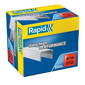 Punti Rapid Super Strong - alti spessori - 9/10 - acciaio zincato - metallo - Rapid - conf. 5000 pezzi - immagine 1