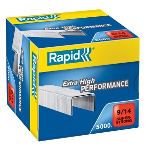 Punti Rapid Super Strong - alti spessori - 9/14 - acciaio zincato - metallo - Rapid - conf. 5000 pezzi - immagine 1