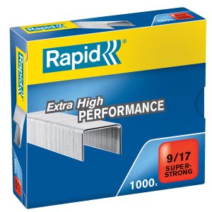 Punti Rapid Super Strong - alti spessori - 9/17 - acciaio zincato - metallo - Rapid - conf. 1000 pezzi - immagine 1