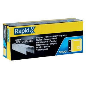 Punti galvanizzati - 13/6 - 6 mm - metallo - Rapid - conf. 5000 pezzi - immagine 1
