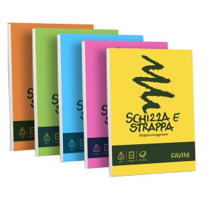 Blocco Schizza & Strappa - A5 - 150 x 210mm - 50gr - 150 fogli - Favini - immagine 2