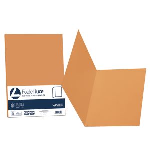 Cartelline semplici Luce - 200 gr - 25x34 cm - arancio - Favini - conf. 50 pezzi - immagine 1