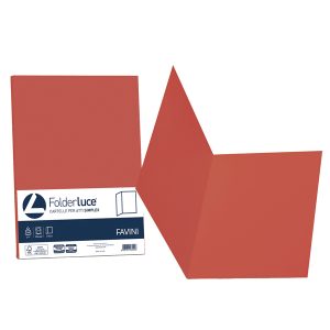 Cartelline semplici Luce - 200 gr - 25x34 cm - rosso scarlatto - Favini - conf. 50 pezzi - immagine 1