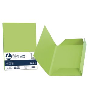 Cartelline 3 lembi Luce - 200 gr - 24,5x34,5 cm - pistacchio - Favini - conf. 25 pezzi - immagine 1