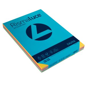 Carta Rismaluce - A3 - 90 gr - mix 8 colori - Favini - conf. 300 fogli - immagine 1