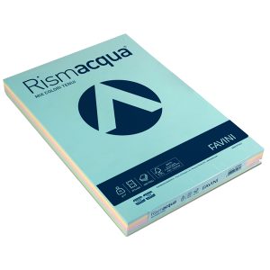 Carta Rismacqua - A3 - 90 gr - mix 5 colori - Favini - conf. 300 fogli - immagine 1