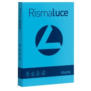 Carta Rismaluce - A4 - 140 gr - azzurro 55 - Favini - conf. 200 fogli - immagine 1