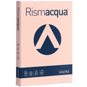 Carta Rismacqua - A4 - 140 gr - salmone 05 - Favini - conf. 200 fogli - immagine 1