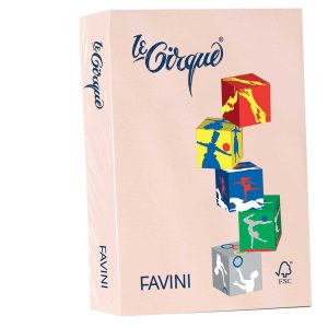 Carta Le Cirque - A4 - 80 gr - salmone pastello 103 - Favini - conf. 500 fogli - immagine 1