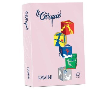 Carta Le Cirque - A4 - 80 gr - rosa pastello 108 - Favini - conf. 500 fogli - immagine 1