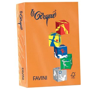 Carta Le Cirque - A4 - 80 gr - arancio 205 - Favini - conf. 500 fogli - immagine 1