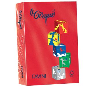 Carta Le Cirque - A4 - 160 gr - rosso scarlatto 209 - Favini - conf. 250 fogli - immagine 1